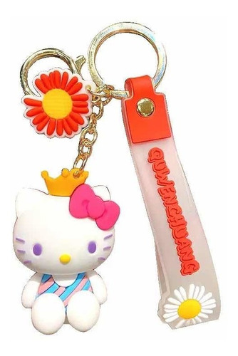 Llavero Hello Kitty Y Sus Amigos Diseño Flor Para Colgar