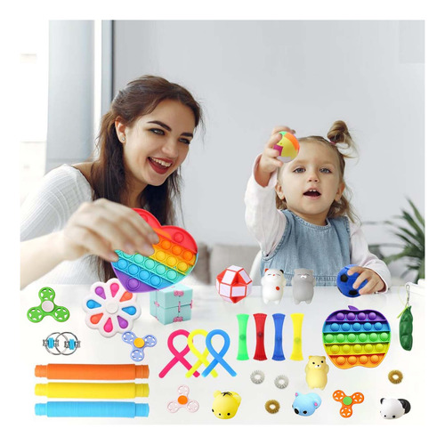 Set 35 Fidget Toy Juguete Sensorial Anti Estrés Para Niños