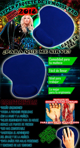 Paquete De 20 Mouse Pad Protege Tus Manos Con Lo Mejor Woow