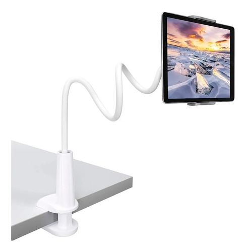 Soporte Flexible Escritorio Mesa Tabletas iPad Mini Kindle ® Color Blanco