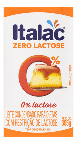 Leite Condensado Zero Lactose Italac Caixa 395g