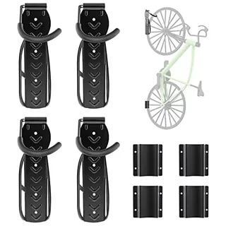 4 Pack Bike Rack For Garage With Tire Tray, Wall Mount ...