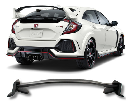 Aerofólio Em Plástico Abs Civic Type R G10 2017 2018 19 2021