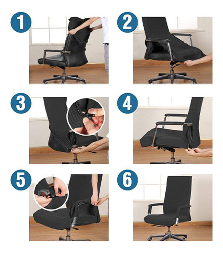 Funda Elástica Para Silla De Oficina Con Reposabrazos Girato