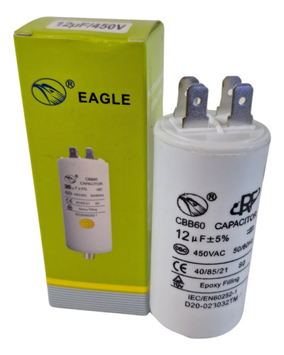 Capacitor De Marcha 12uf Microfaradios 450v 50/60hz Agarre