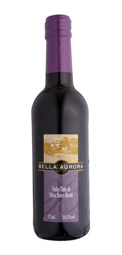 Vinho Tinto Suave Bordô 375ml - Bella Aurora