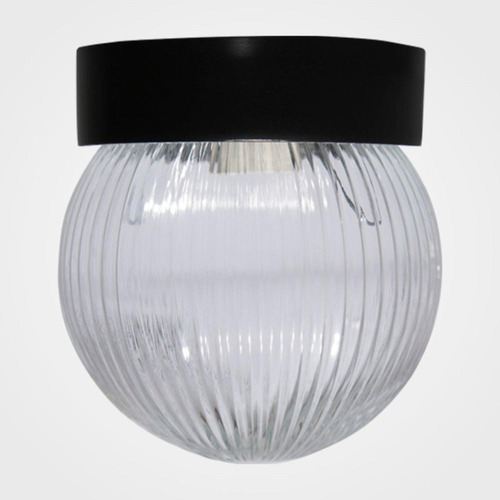 Luminario Exterior Vidrio Transparente 20w E26 127v Negro Mc