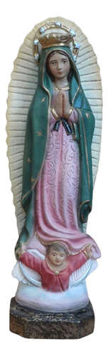 Virgen De Guadalupe - 25 Cm - Yeso - Imagen Religiosa  