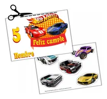 Comprar Kit Imprimible Topper Torta Hot Wheels Editable O Editado