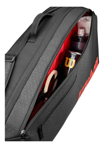 Bolso Raquetero Wilson Clash V3 3p Squash Tenis Tyttennis Negro