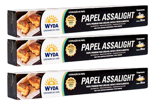 Imagem 2 de 4 de 12m Papel Assar Sem Óleo Reduza A Louça Suja 4pctx30cmx3m