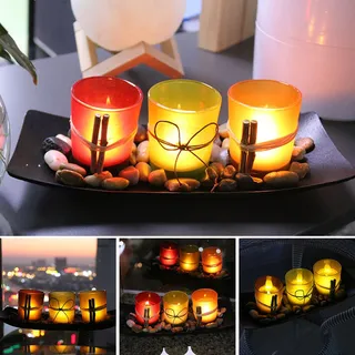 Adornos De Decoración De Vidrio De Vela Copa De Candelabro