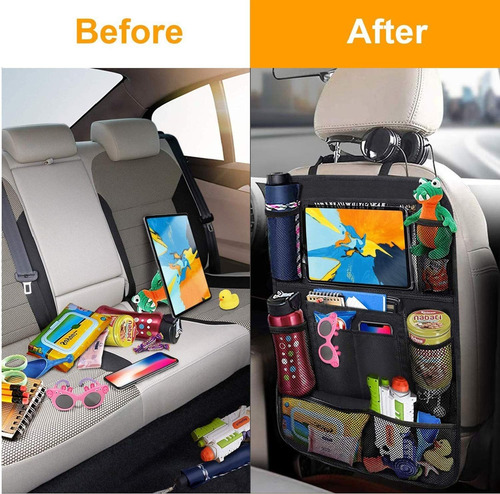 Organizador Para Asiento Trasero De Coche, Tela Oxford, 2 Un