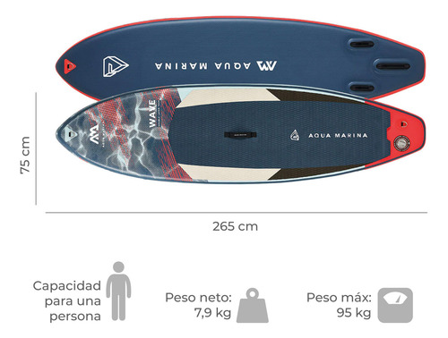 Stand Up Paddle / Sup Inflable Wave / Am 8.8 Pies