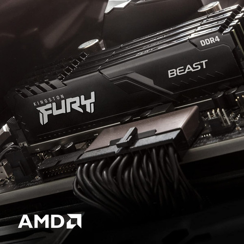 Memória Ram Kingston Fury Beast Black Ddr4 2x16 32gb 3200mhz