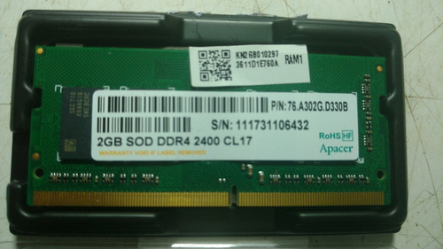 Memoria Para Notebook Ddr4 2gb