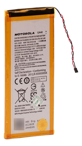 Kit Battr.ia Compatível Moto G4 Plus Ga40 Premium