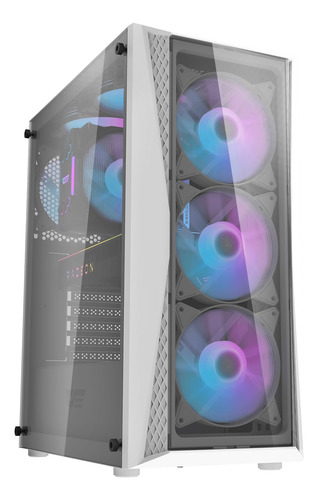Gabinete Gamer Darkflash Dk352 Plus Atx 4 Fans Rgb Incluidos Blanco