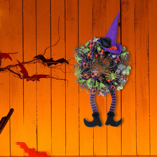 Corona De Halloween Con Luz Para Puerta De Entrada, Para