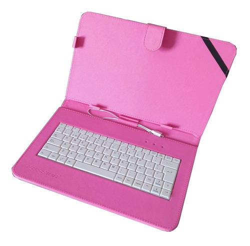 Funda P Tablet De 10 Pulgadas Color Rosa Con Teclado