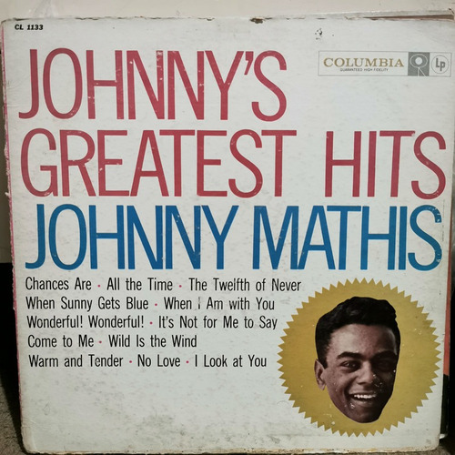 Disco Lp Johnny Mathis-greatest Johnnys.ps