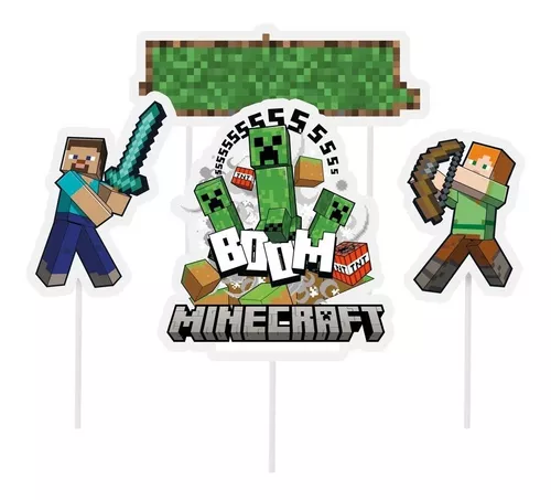 Personagens Minecraft para decoração de festas