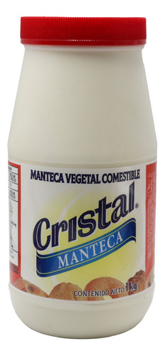 Manteca Cristal Vegetal Comestible 1 Kg-12 Piezas 