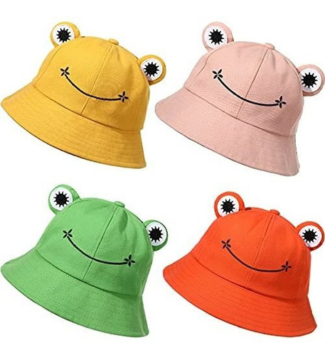 Sombrero Gorra Pesca Cute Frog Bucket Hats Fisherman Cap Sum