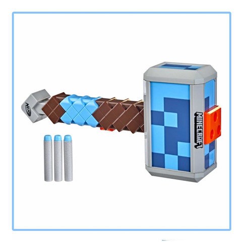 Nerf Minecraft Martillo De Explosión De Dardos Stormlander 3
