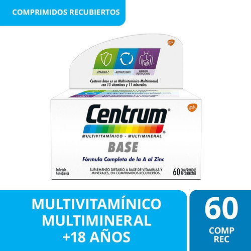 Centrum Base X 60 Comprimidos Formula De La A Al Zinc