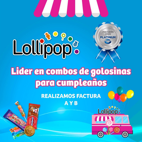 Combo Golosinas Cumpleaños Listo - 15 Chicos - Lollipop