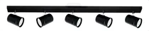 Comprar Aplique Riel 5 Spots Direccionable Cilindro Lampara Led Gu10 Estructura Negro