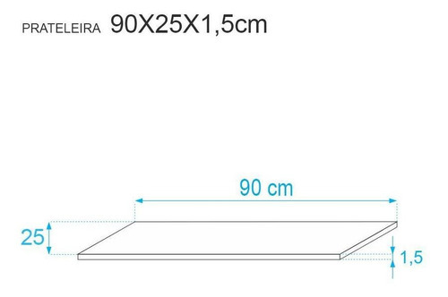 Prateleira 90 X 25cm Branca Com Mão Francesa