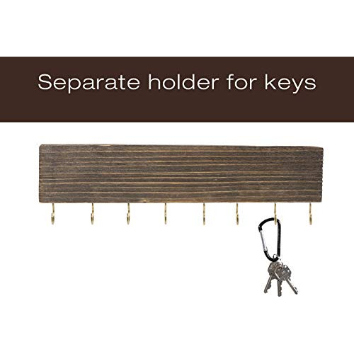 Perchero De Pared De Madera Rústica Resistente Estante