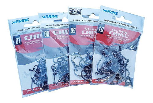 Cartela Anzol Super Chinu Strong N10 Blacknickel Marine