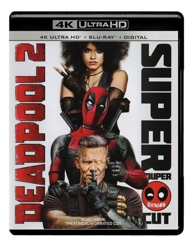 Deadpool 2 Dos Ryan Reynolds Pelicula 4k Ultra Hd + Blu-ray