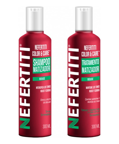 Shampoo Y Treatment Tonos Rojos Nefertiti