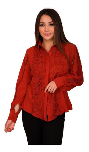 Blusa Moda Mujer Camisa Tejido Al Frente M-sa0093