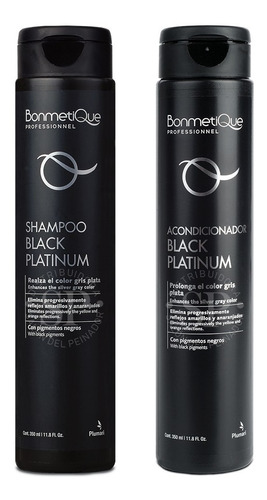 Kit Bonmetique Matizador Black Platinum Shampoo + Acond.