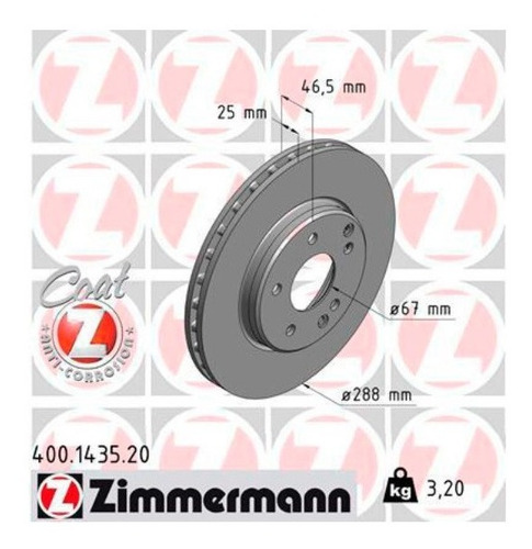 Par Disco De Freio Diant. Mercedes C230 Komp. 1995-2001 W202