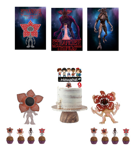 Kit Aniversário Stranger Things Só Um Bolinho Escolha Idade