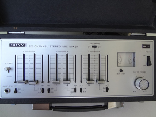 Mixer Estereo Sony Vintage  Six Canales Mod. Mx 12