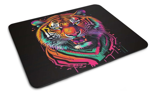 Mouse Pad Diseño Tigre Colores, A Elegir