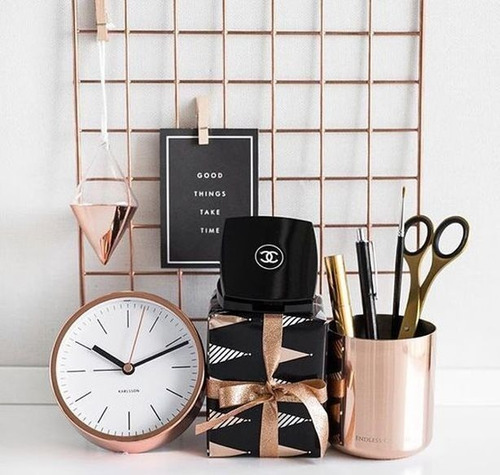 Memory Board  100x60cm Rose Gold + Brinde 40x40 Preto