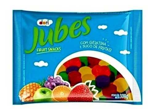 Pacote De Gomas Jubes Frutas Sortidas 300g Uma Delícia Dori