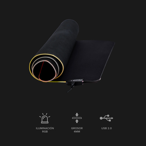 Mouse Pad Gamer Rgb Njoytech 90x40cm 4mm Xxl Usb