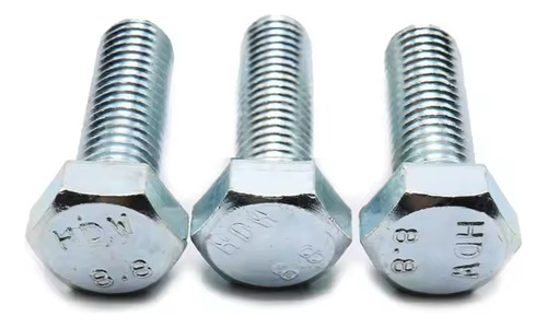 Tornillo Hexagonal Galvanizado M12x1.75 - 35mm (50 Piezas)