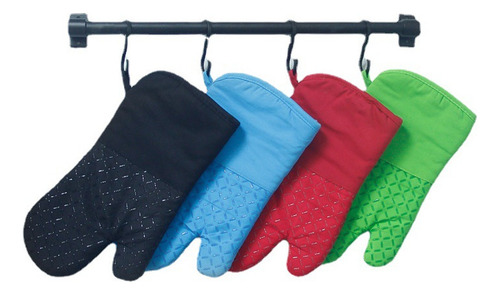 1 Par De Guantes Aislantes De Silicona Para Microondas