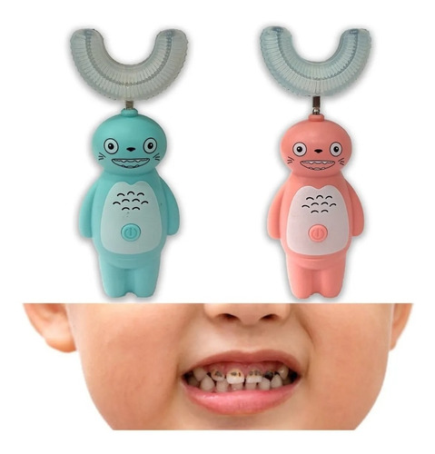 Cepillo Dientes En Silicona Niños Electrico En U