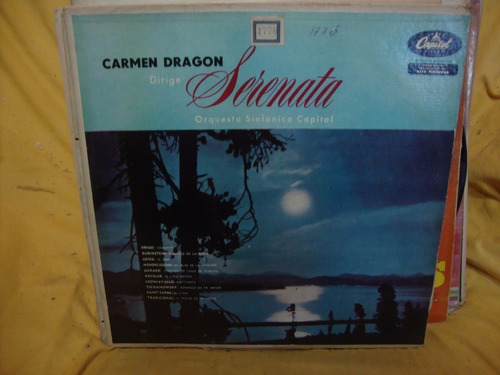 Vinilo Orquesta Sinfonica Capitol Carmen Dragon Serenata Cl2